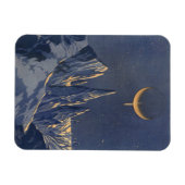  wetenschapskictie, Crescent Moon Snow Planet Magneet (Horizontaal)