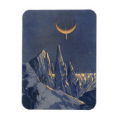  wetenschapskictie, Crescent Moon Snow Planet Magneet (Verticaal)