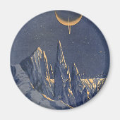  wetenschapskictie, Crescent Moon Snow Planet Magneet (Voorkant)