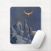 wetenschapskictie, Crescent Moon Snow Planet Muismat (Met muis)