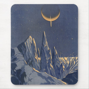  wetenschapskictie, Crescent Moon Snow Planet Muismat