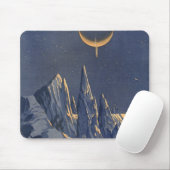  wetenschapskictie, Crescent Moon Snow Planet Muismat (Met muis)