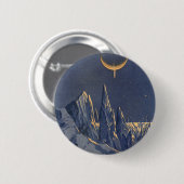 wetenschapskictie, Crescent Moon Snow Planet Ronde Button 5,7 Cm (Voorkant /achterkant)