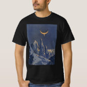 wetenschapskictie, Crescent Moon Snow Planet T-shirt (Voorkant)