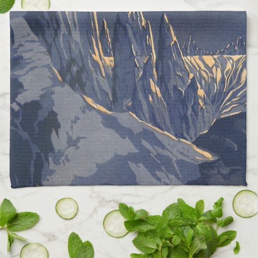  wetenschapskictie, Crescent Moon Snow Planet Theedoek (Gevouwen)