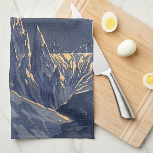  wetenschapskictie, Crescent Moon Snow Planet Theedoek (Quarter Fold)