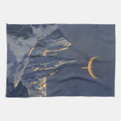  wetenschapskictie, Crescent Moon Snow Planet Theedoek (Horizontaal)