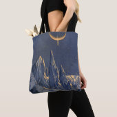  wetenschapskictie, Crescent Moon Snow Planet Tote Bag (Dichtbij)