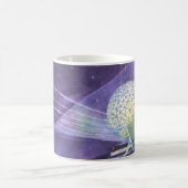  wetenschapskictie, een gloeiende Orb met buitenaa Koffiemok (Center)