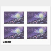  wetenschapskictie, een gloeiende Orb met buitenaa Rechthoekige Sticker (Vel)