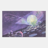  wetenschapskictie, een gloeiende Orb met buitenaa Rechthoekige Sticker (Voorkant)