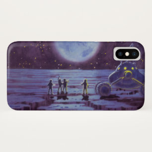  wetenschapskictie, Sci Fi Alien Moon Landing iPhone X Hoesje