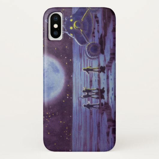 wetenschapskictie, Sci Fi Alien Moon Landing Case-Mate iPhone Case (Achterkant)