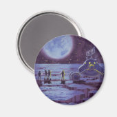 wetenschapskictie, Sci Fi Alien Moon Landing Magneet (Voorkant / Achterkant)