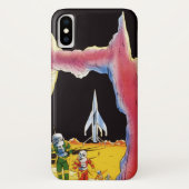  wetenschapskictie, Sci Fi buitenaardse wezens Case-Mate iPhone Case (Achterkant)