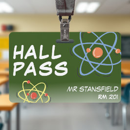 Wetenschapsklasse Leraar School Classroom Hall Pas Badge