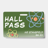 Wetenschapsklasse Leraar School Classroom Hall Pas Badge (Voorzijde)