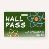 Wetenschapsklasse Leraar School Classroom Hall Pas Badge (Voorkant)