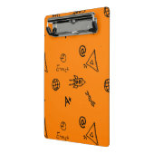 Wetenschapsklasse op oranje mini klembord (Angled2)