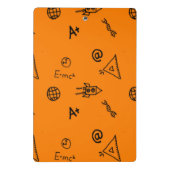 Wetenschapsklasse op oranje mini klembord (Achterkant)