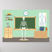 Wetenschapsklasse Skeleton Poster (Voorkant)