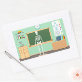 Wetenschapsklasse Skeleton Rechthoekige Sticker