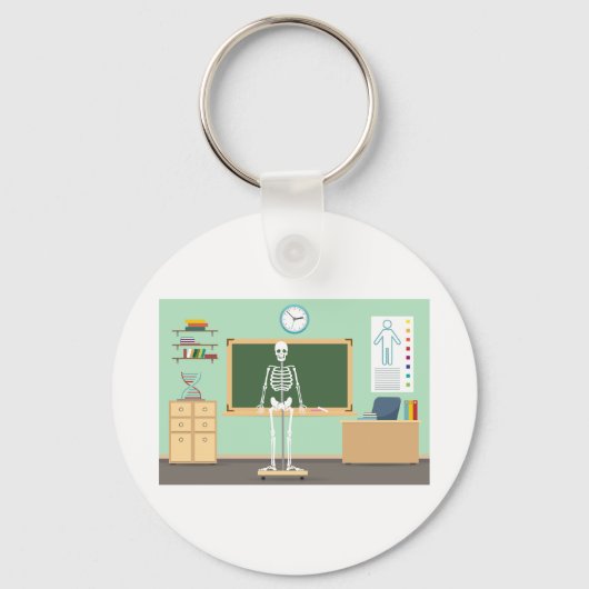 Wetenschapsklasse Skeleton Sleutelhanger (Achterkant)