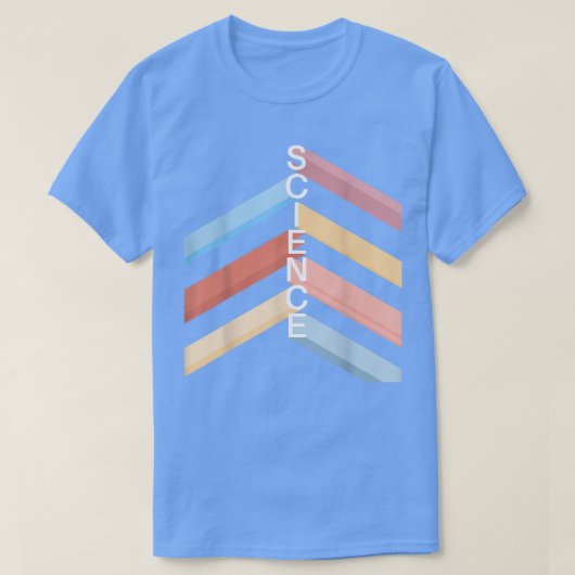 Wetenschapskleurige strepen t-shirt (Design voorkant)