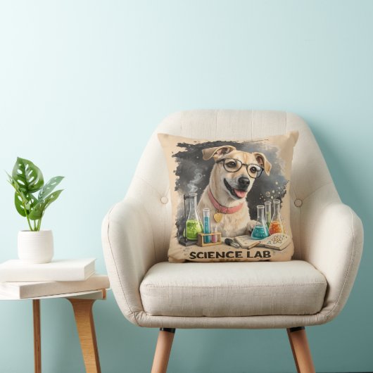 Wetenschapslab Superster Schattige Hond met Bril Kussen (Stoel)