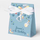 Wetenschapslaboratoria en experimenten verjaardags bedankdoosjes (Voorkant Zijde)