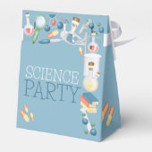 Wetenschapslaboratoria en experimenten verjaardags bedankdoosjes (Achterkant)