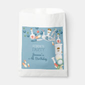 Wetenschapslaboratoria en experimenten verjaardags bedankzakje (Voorkant)