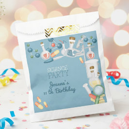 Wetenschapslaboratoria en experimenten verjaardags bedankzakje