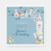 Wetenschapslaboratoria en experimenten verjaardags servet (Voorkant)