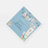 Wetenschapslaboratoria en experimenten verjaardags servet (Hoek)