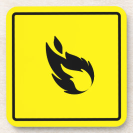 Wetenschapslaboratorium veiligheidsteken hard plas bier onderzetter