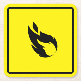 Wetenschapslaboratorium veiligheidsteken hard plas kartonnen onderzetters