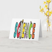 Wetenschapslaboratoriumapparatuur Doodle Kaart (Gele Bloem)