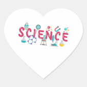 Wetenschapslaboratoriumapparatuur Hart Sticker (Voorkant)