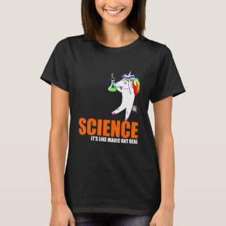 Wetenschapsleer zoals magische maar echte unicorn- t-shirt