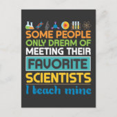 Wetenschapsleraar Biologie Chemistry Physics Scien Briefkaart (Voorkant)