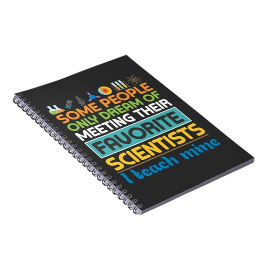 Wetenschapsleraar Biologie Chemistry Physics Scien Notitieboek (Rechterzijde)