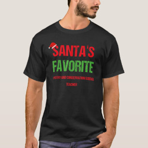 Wetenschapsleraar bosbouw en natuurbehoud Christma T-shirt