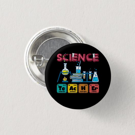 Wetenschapsleraar chemie biologie natuurkunde lera ronde button 3,2 cm (Voorkant /achterkant)