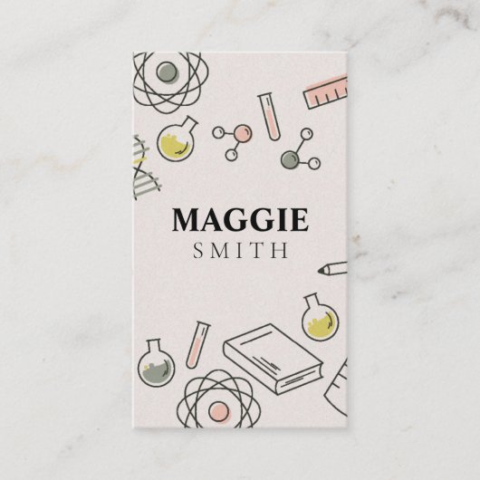 Wetenschapsleraar chemie visitekaartje (Voorkant)
