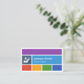 Wetenschapsleraar - Creative Modern Metro Style Visitekaartje (Staand voorkant)