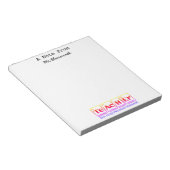 Wetenschapsleraar Custom Briefpapier Notitieblok G (Schuin)