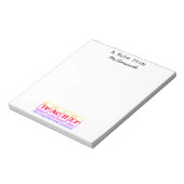 Wetenschapsleraar Custom Briefpapier Notitieblok G (Linkerzijde)