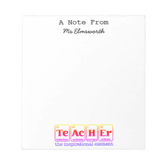 Wetenschapsleraar Custom Briefpapier Notitieblok G