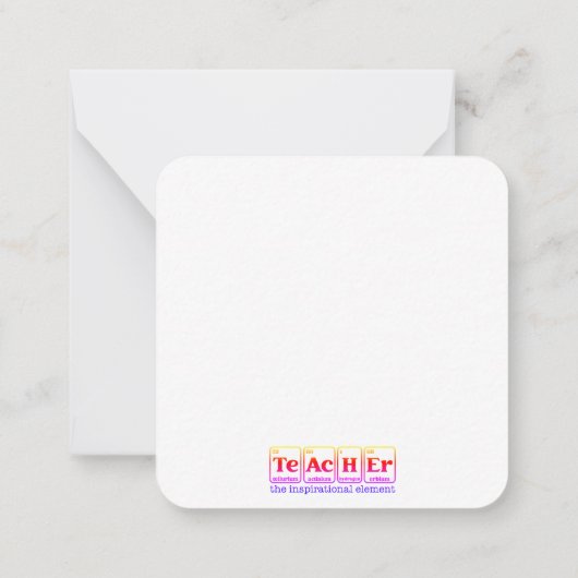 Wetenschapsleraar Custom Briefpapier Notitieblok G Notitiekaartje (Achterkant)